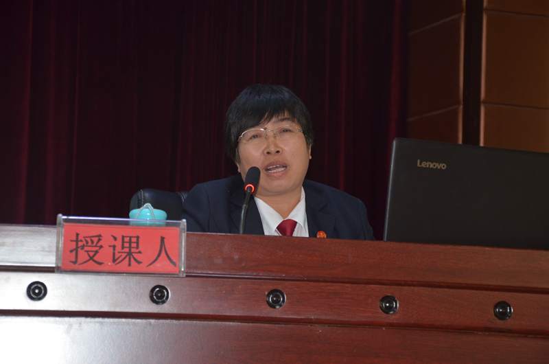 6、省审判业务专家、麻城市法院党组成员、副院长夏雪华授课.JPG